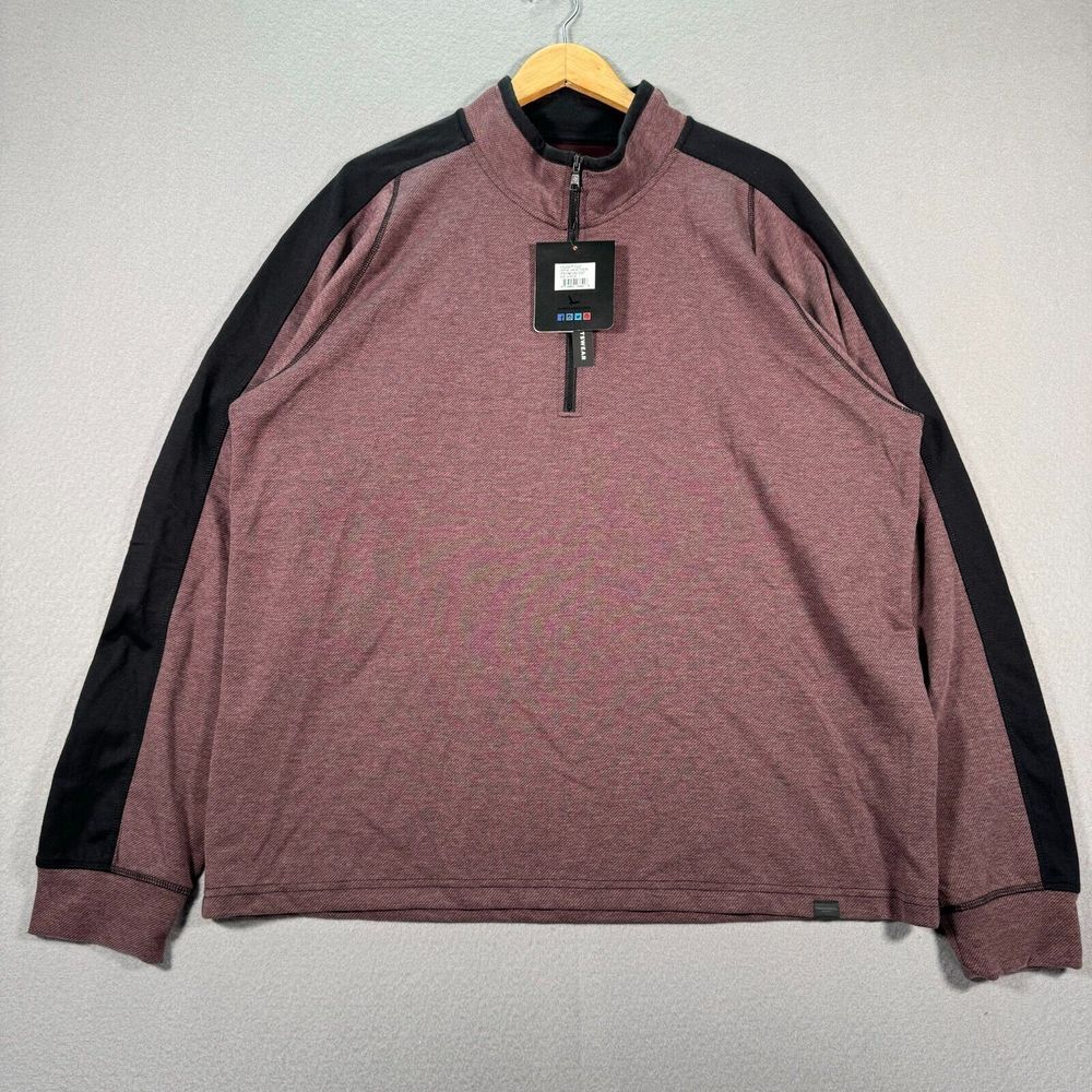 Hawke & Co Sweatshirt Mens XXL Wine‎ Heather Flex Stretch Activewear Sportswear